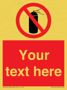 Custom prohibition no aerosol